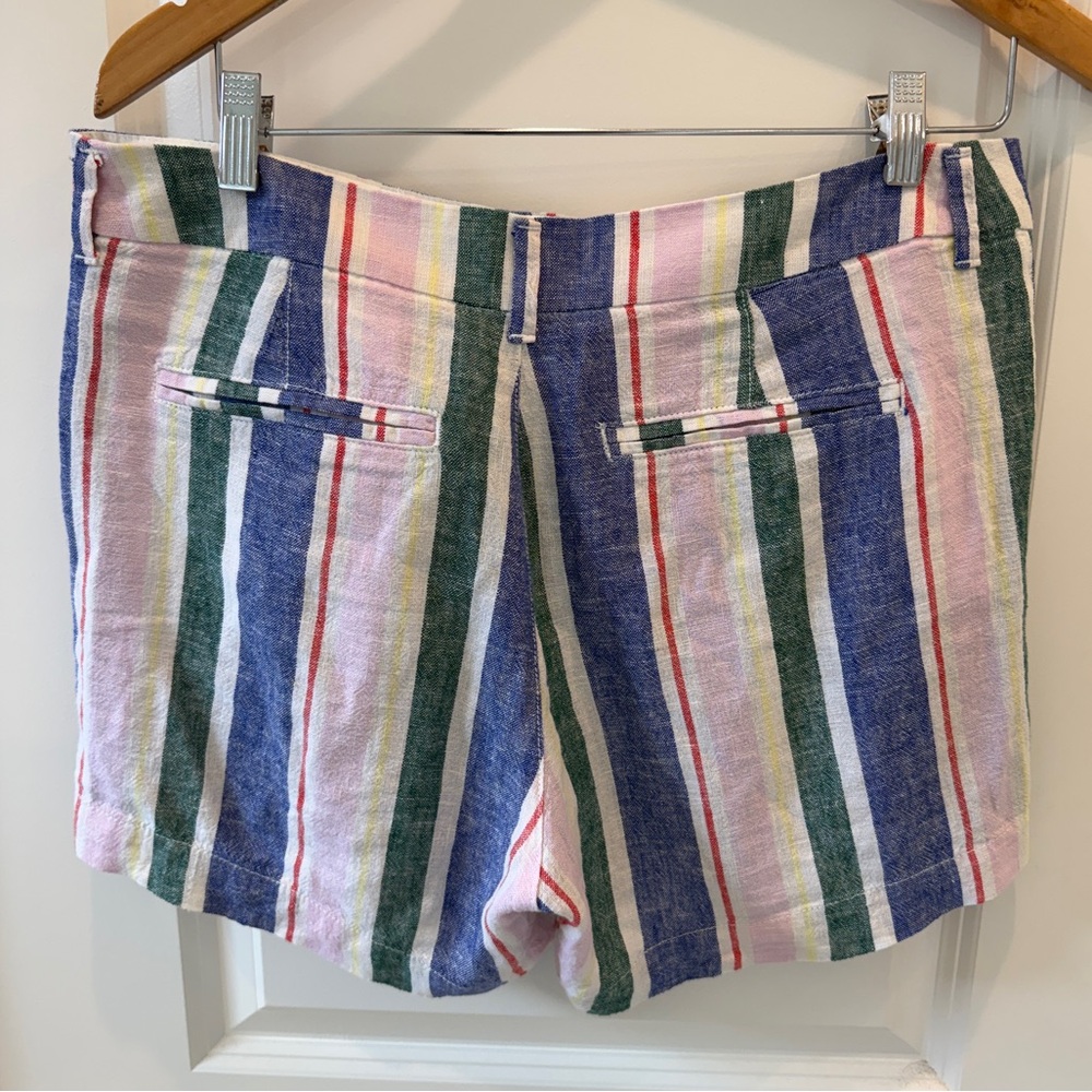 Old Navy Multicolor Vertical Stripe Linen-Blend Shorts - Picture 2 of 5